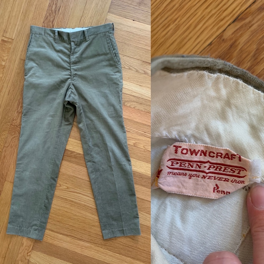 Vintage 1960s corduroy trousers unisex 32x29 - Picture 6 of 7